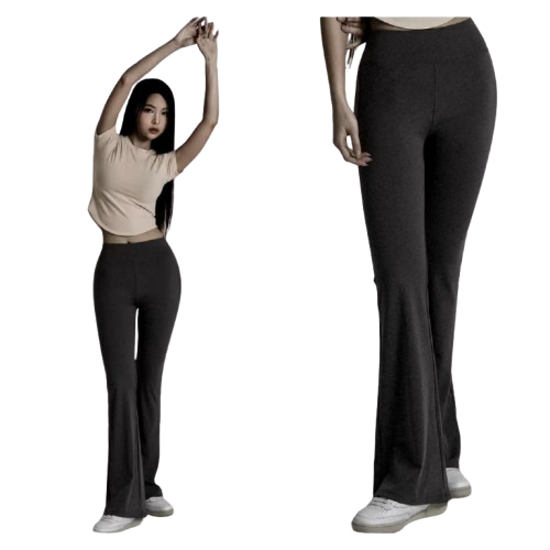 F&H Celana Flare Pants Cutbray Wanita Scuba Premium