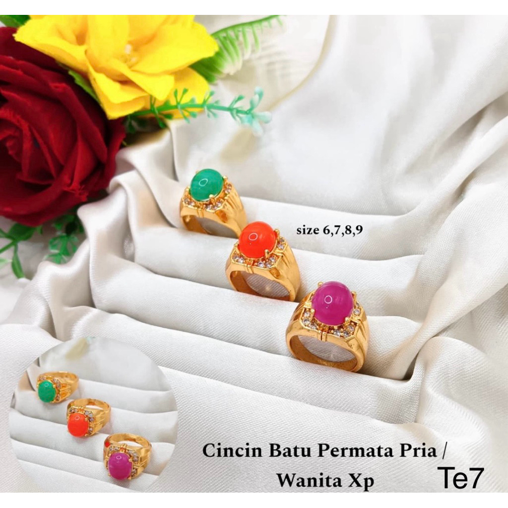 CINCIN BATU PERMATA PRIA WANITA  XUPING CINCIN BATU  FULL PERMATA DEWASA XP