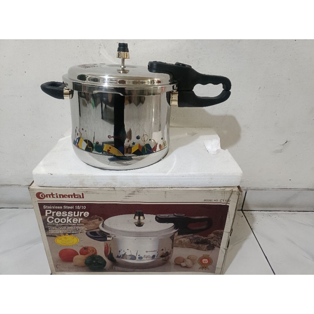 Panci Presto / Presure cooker continental c 1100 stainless steel 18/10 ukuran 11 liter baru