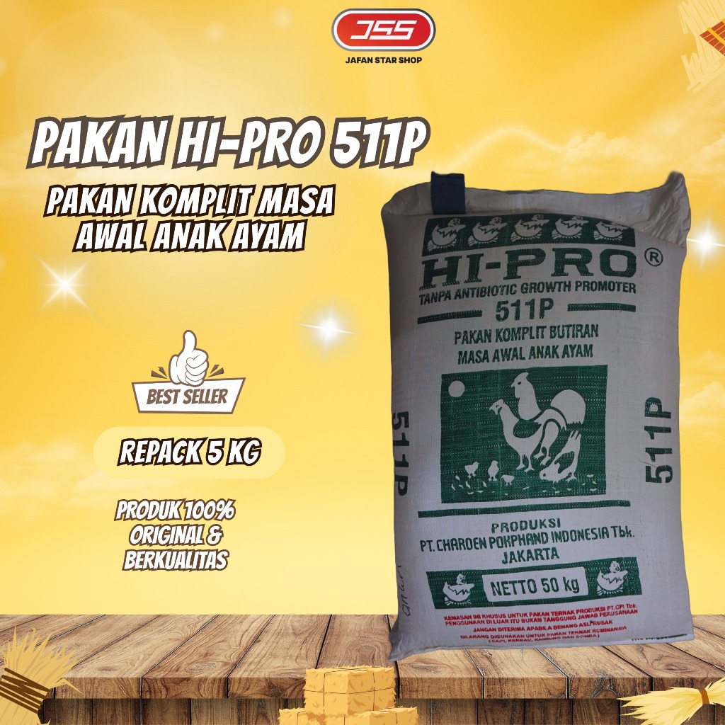 511 P Pakan Ayam Pedaging Pur Ayam Bebek Ayam Kampung dikemas 5 Kg