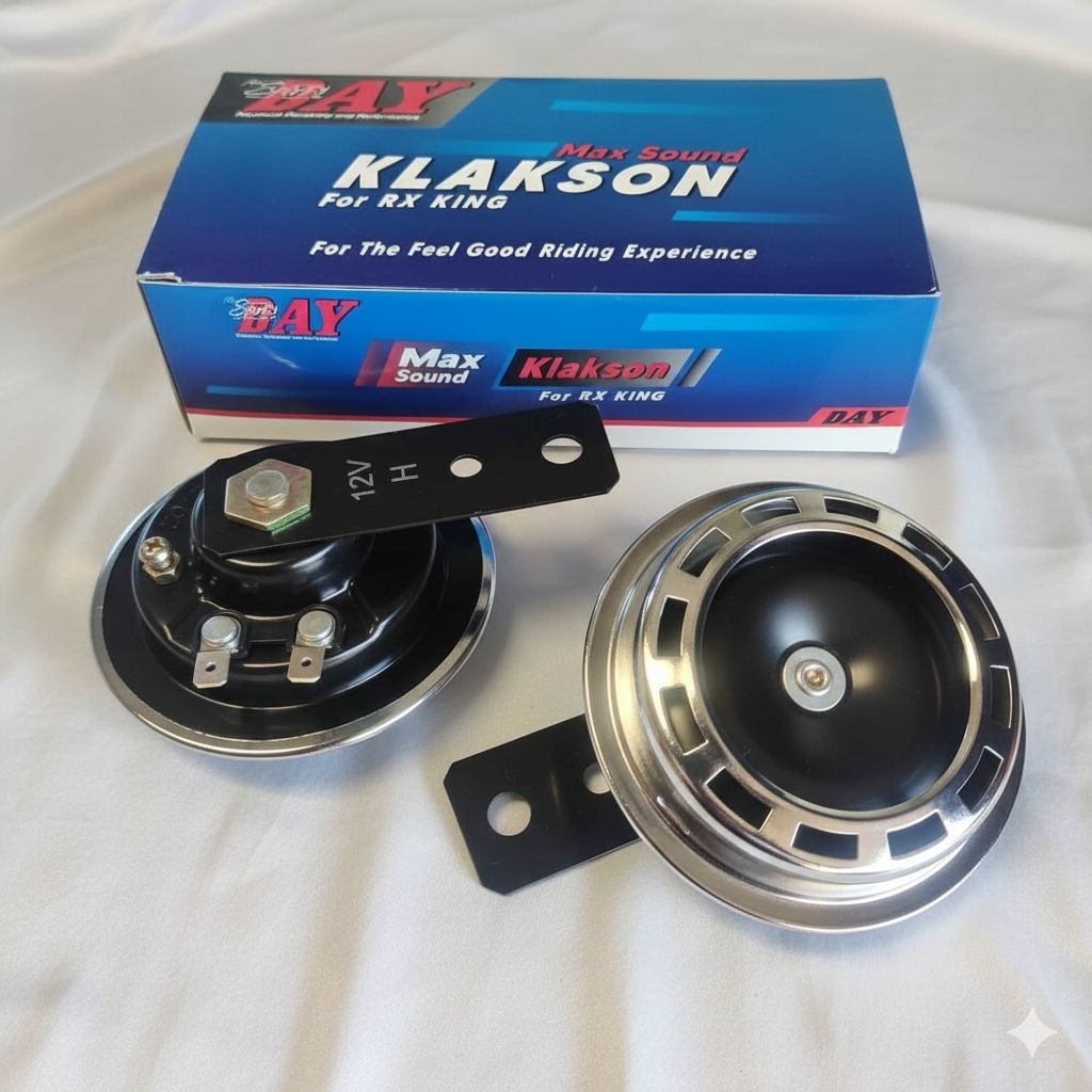 Klakson RX King Master Day Max Sound Set 12V  High Low - Klakson-King Sparepart Variasi Motor