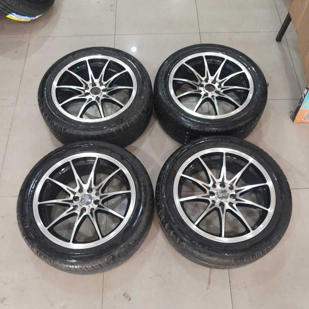 Velg Mobil Bekas Murah Racing OZ Jari-Jari Ring 17 x7,5 Et42 Pcd 8x100/114,3 Plus Ban