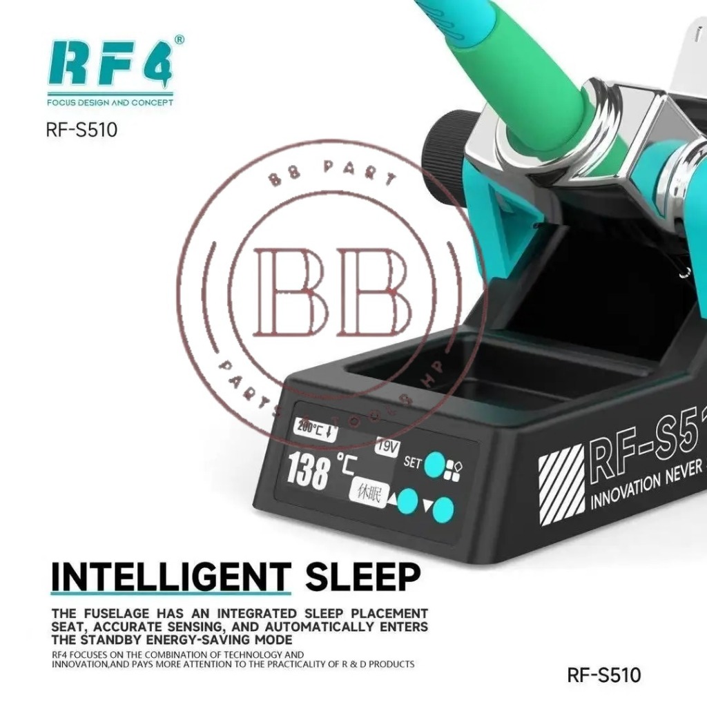 RF4 RF-S510 / RFS510 / RF S510 - Soldering Station Type-C PD Fast Charging, HD LCD Screen, Real-time