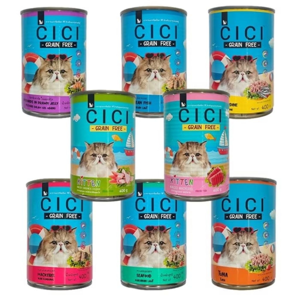 Cici Cat kaleng 400gr wetfood makanan basah kucing adult kitten dewasa anak wet food catfood