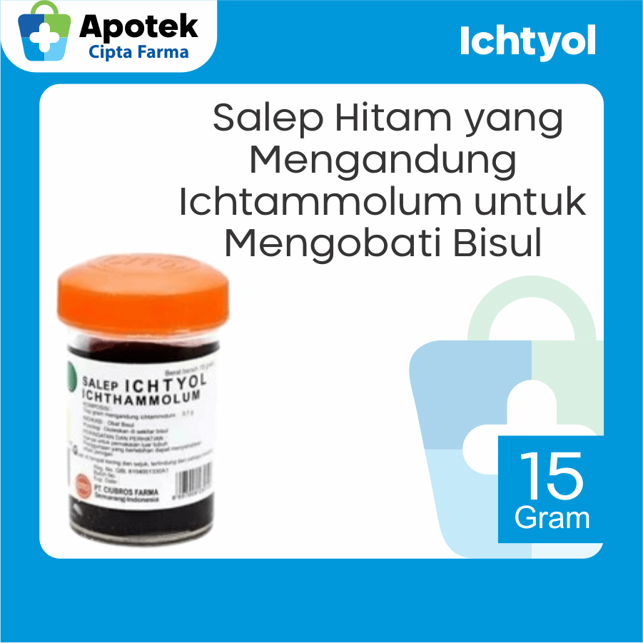 Salep Ichtyol 15 Gram Ichtammolum Salep Hitam untuk Bisul Anti Bakteri Salep Bisul Paling Ampuh Sale