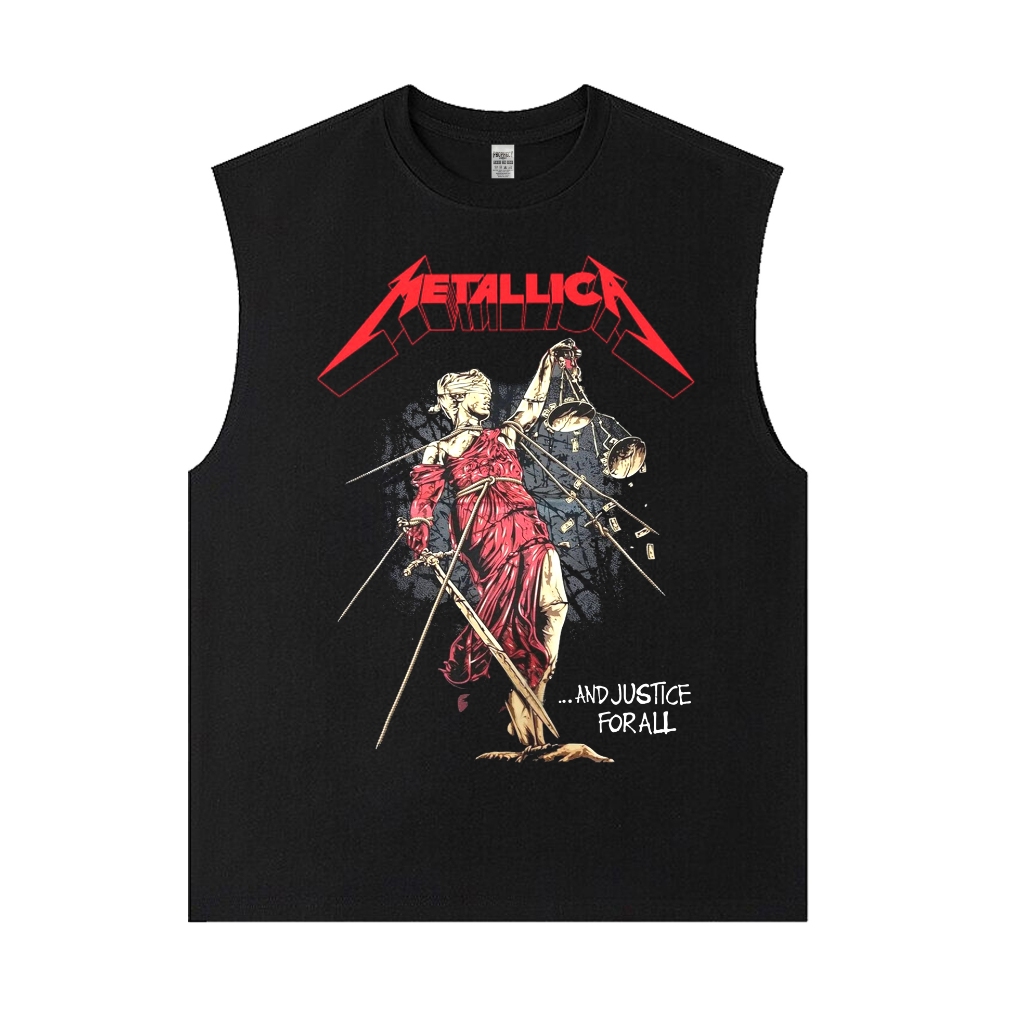 KAOS TANKTOP 24S / SINGLET / KAOS LEKBONG BAND METALLICA JUSTICE FOR ALL / TANKTOP / LEKBONG