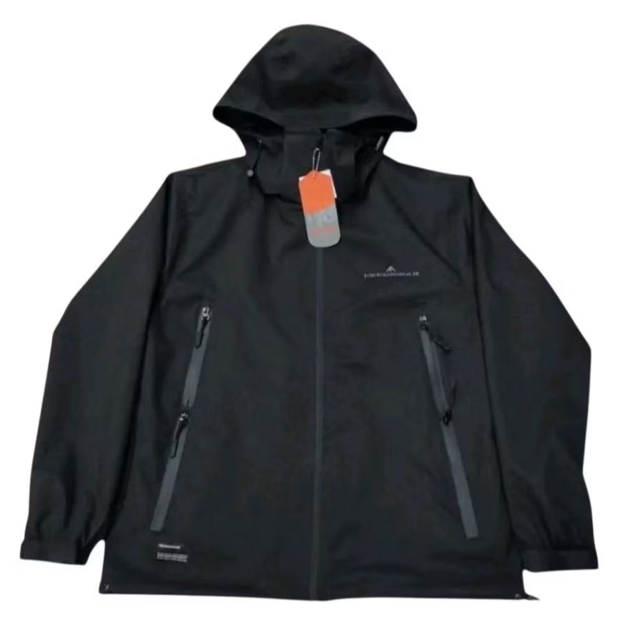 Kicksoogar Jaket Outdoor Pria Hitam Hoodie – Waterproof Anti Angin