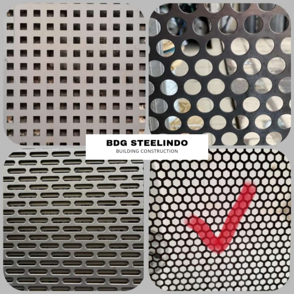 Plat Lubang Hexagonal / Hexa Perforated Besi Pelat Lobang