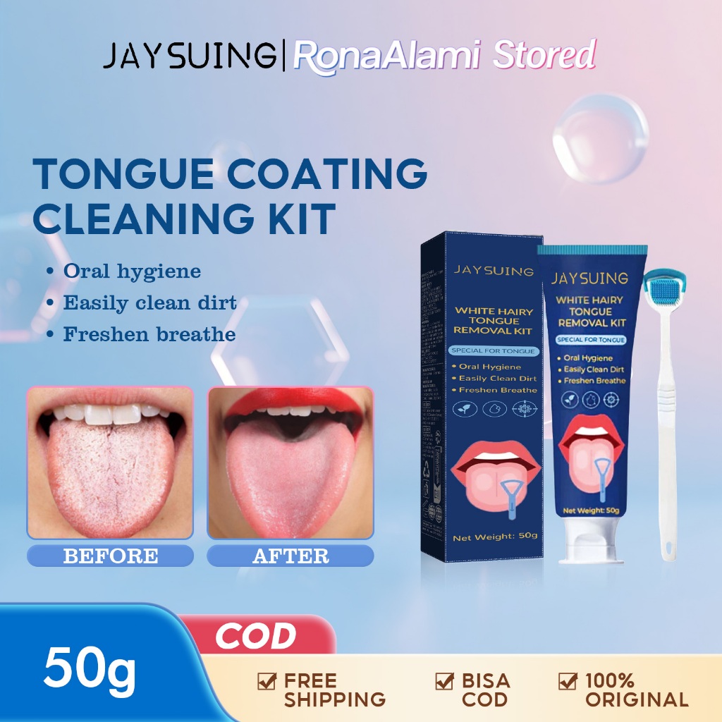 Jaysuing Gel Pembersih Lidah 50g - Alat Pembersih Lidah Sikat Pembersih Deodorant Tongue Cleansing G