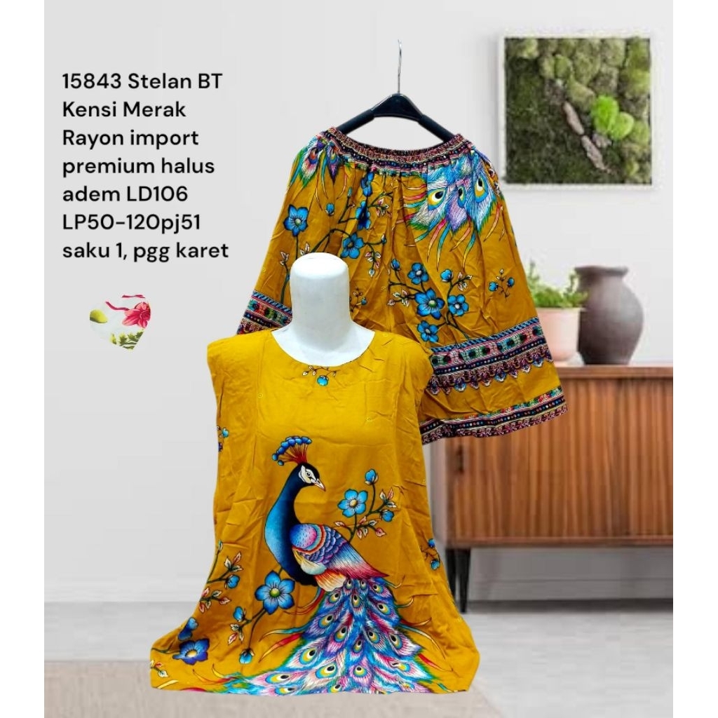 saleeee MS 15843 Stelan BT Kensi Merak Rayon import premium halus adem.