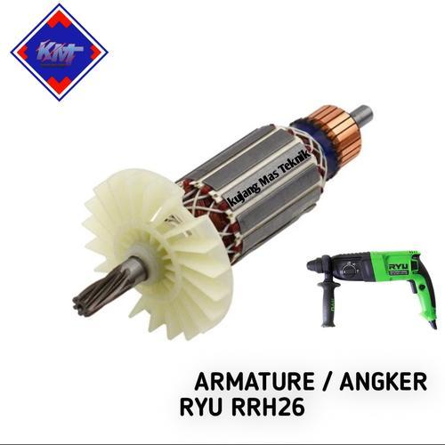 Armature Mesin Bor Rotary Hammer RYU RRH26 / Angker Dinamo Bor 3 Mode RYU RRH 26 / Rotor Gulungan Mo