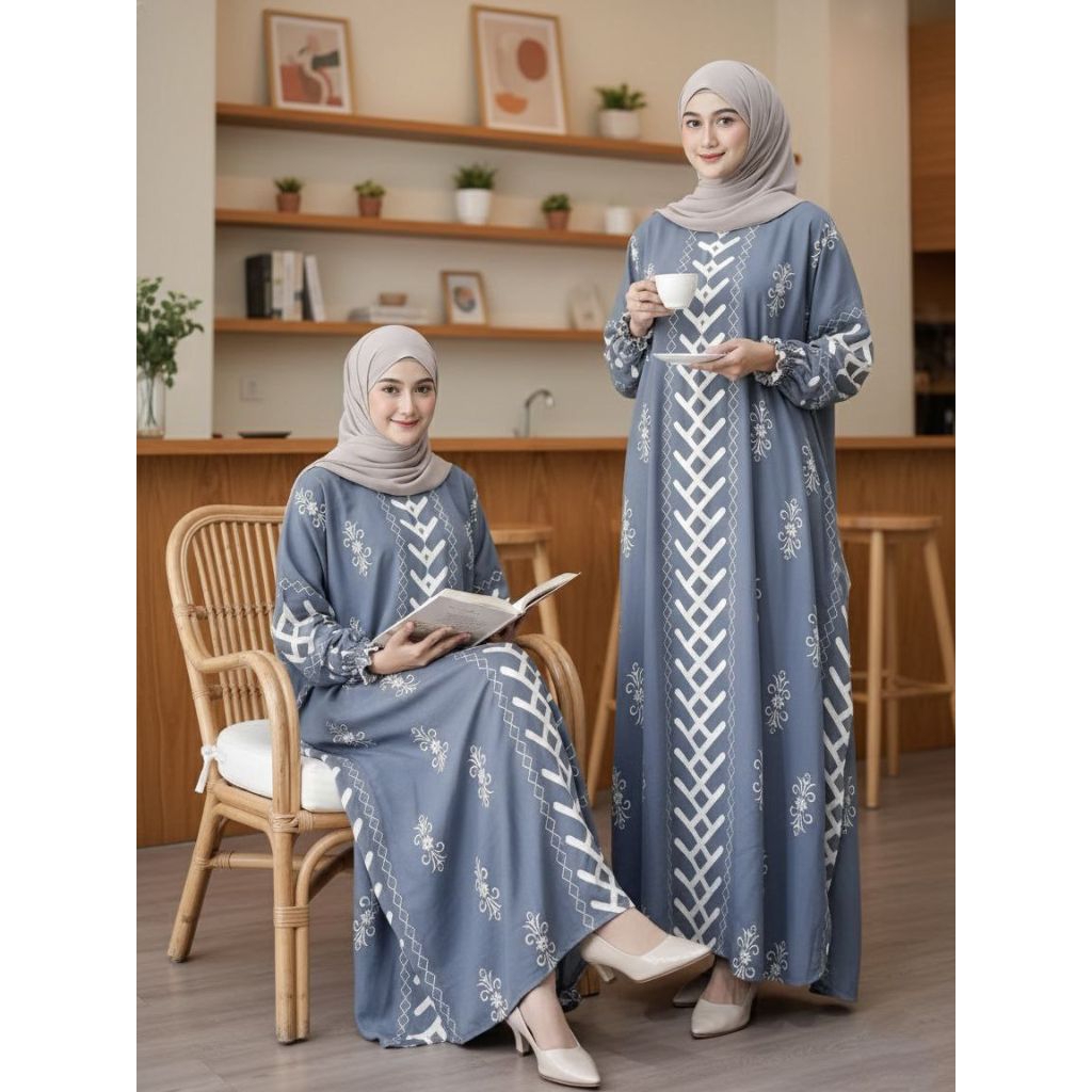 Kaftan Motif Solikha Gamis Abaya Dress Midi Daster Kaftan Wanita Kaftan Premium Kaftan Remaja Dewasa