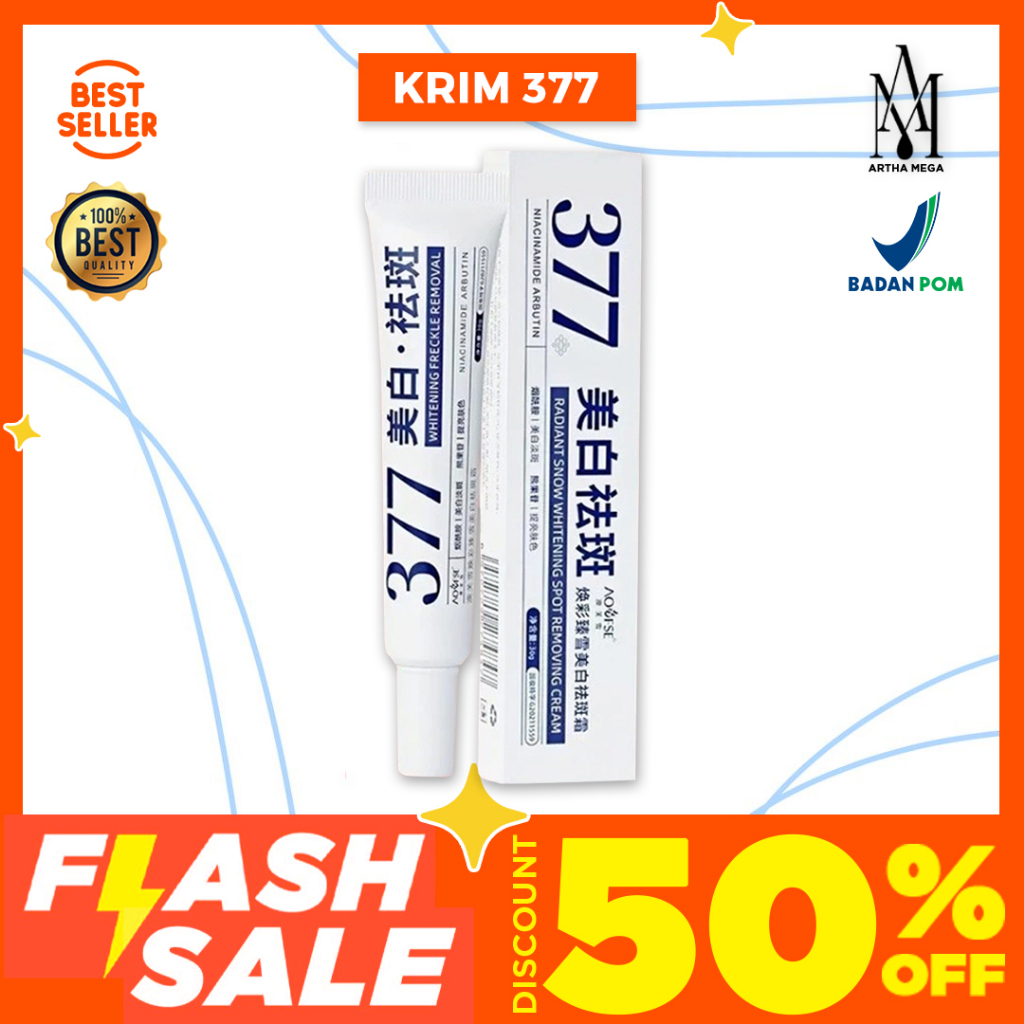 [TERMURAH ] Krim Pemutih Penghilang Flek Hitam 377 Memutihkan Kulit Wajah Cepat ORIGINAL