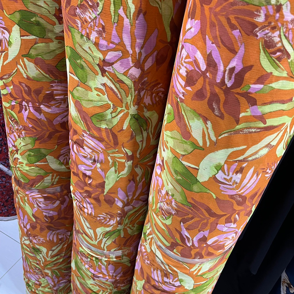 Kain Sifon Motif - Kain Sifon Kembang - Kain Ceruty mid yoryu