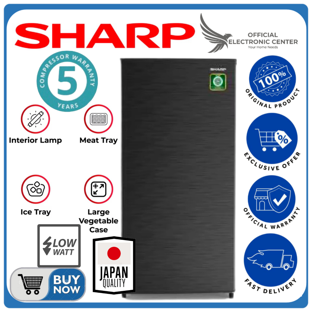 SHARP KULKAS SJ-N162N SJN162N SJ N162N KULKAS 1 PINTU SHARP EXTRA COOLING LEMARI ES 1 PINTU LOW WATT