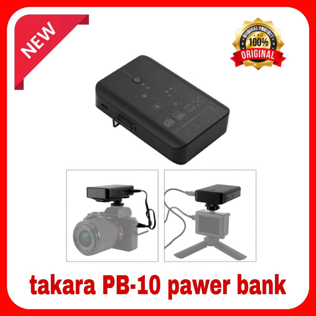 Takara PB-10 Portable Powerbank 10.050mAh for Camera & Smartphone