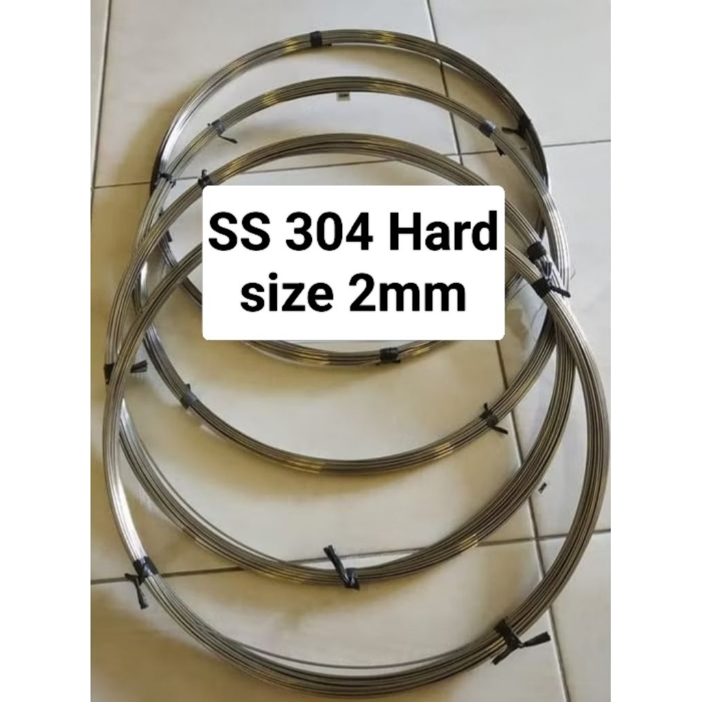 Kawat stainless 2mm Hard (keras) anti karat