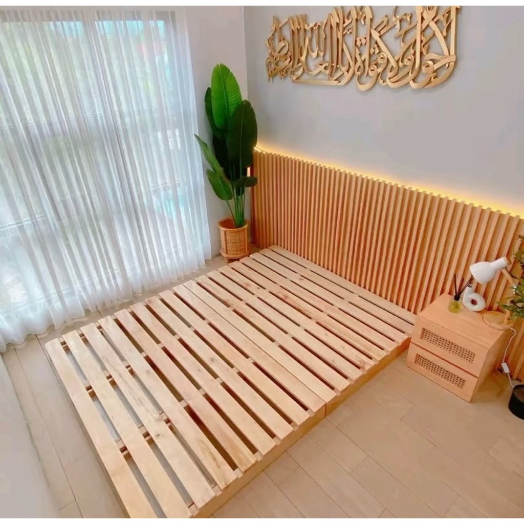 Dipan Kayu Palet Minimalis 120x200cm - Desain Modern, Kayu Berkualitas, Mudah Dirakit