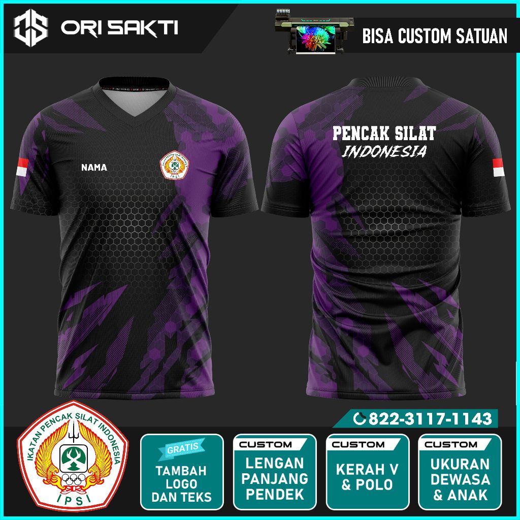 (FREE LOGO & NAMA) Jersey Pencak Silat IPSI Custom Anak Dewasa || Jersey Orisakti Pro