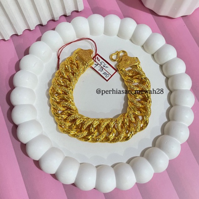 Gelang rantai lipan jumbo lapis emas cantik