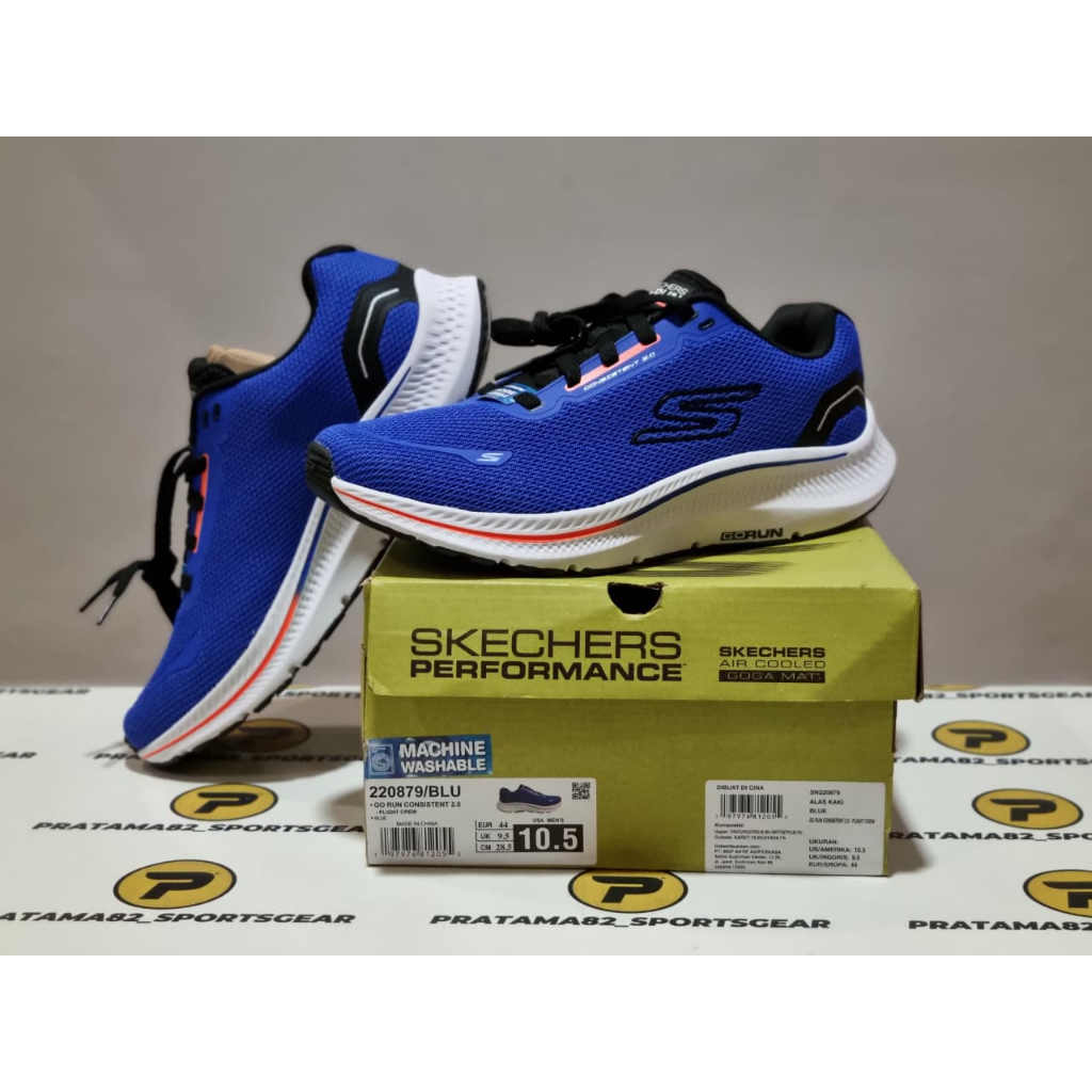 SIZE 44 ( 28.5 CM ) - ORIGINAL ASLI SKECHERS GO RUN CONSISTENT 2.0 FLIGHT CREW SEPATU LARI RUNNING S