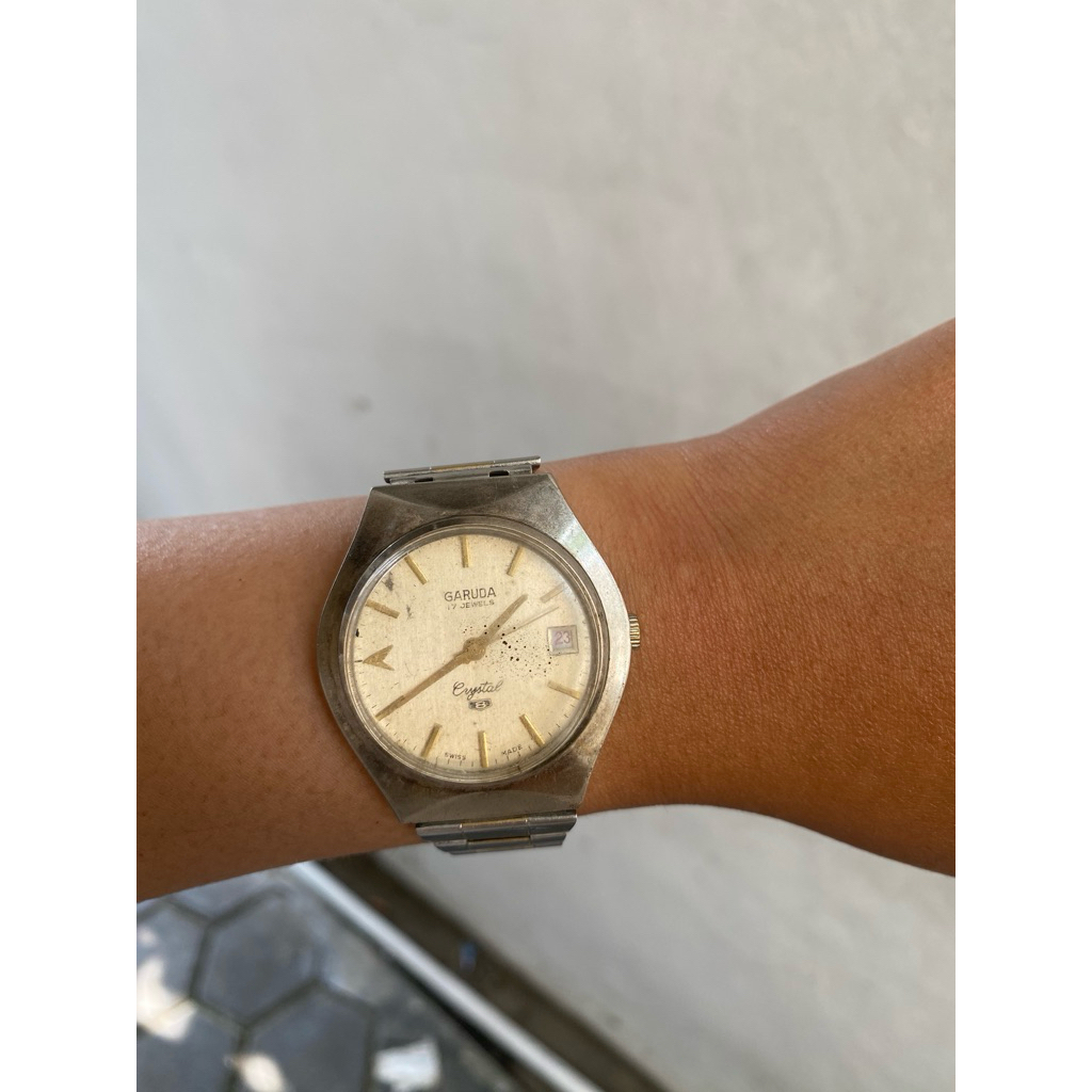 jam tangan garuda vintage otomatis puter