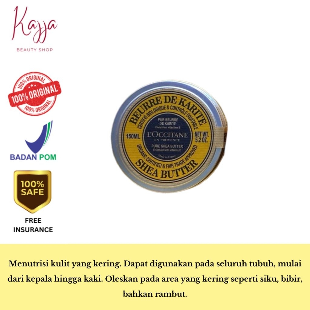 Loccitane Shea Org Pure Shea Butter / Loccitane Shea Butter 150ml / Loccitane Shea Butter 10ml