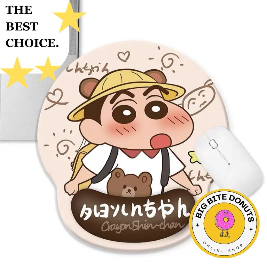 [NEW DESIGN] Mouse Pad Silikon Tebal Motif Lotso Sanrio Kuromi Kitty Stitch Dengan Bantalan Pergelan