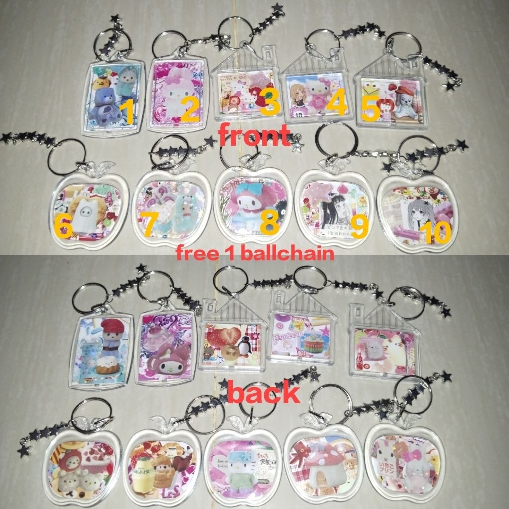 [READ DESC] keychain bagcharm acrylic frame & tincase sticker deco heisei harajuku juminocore y2k