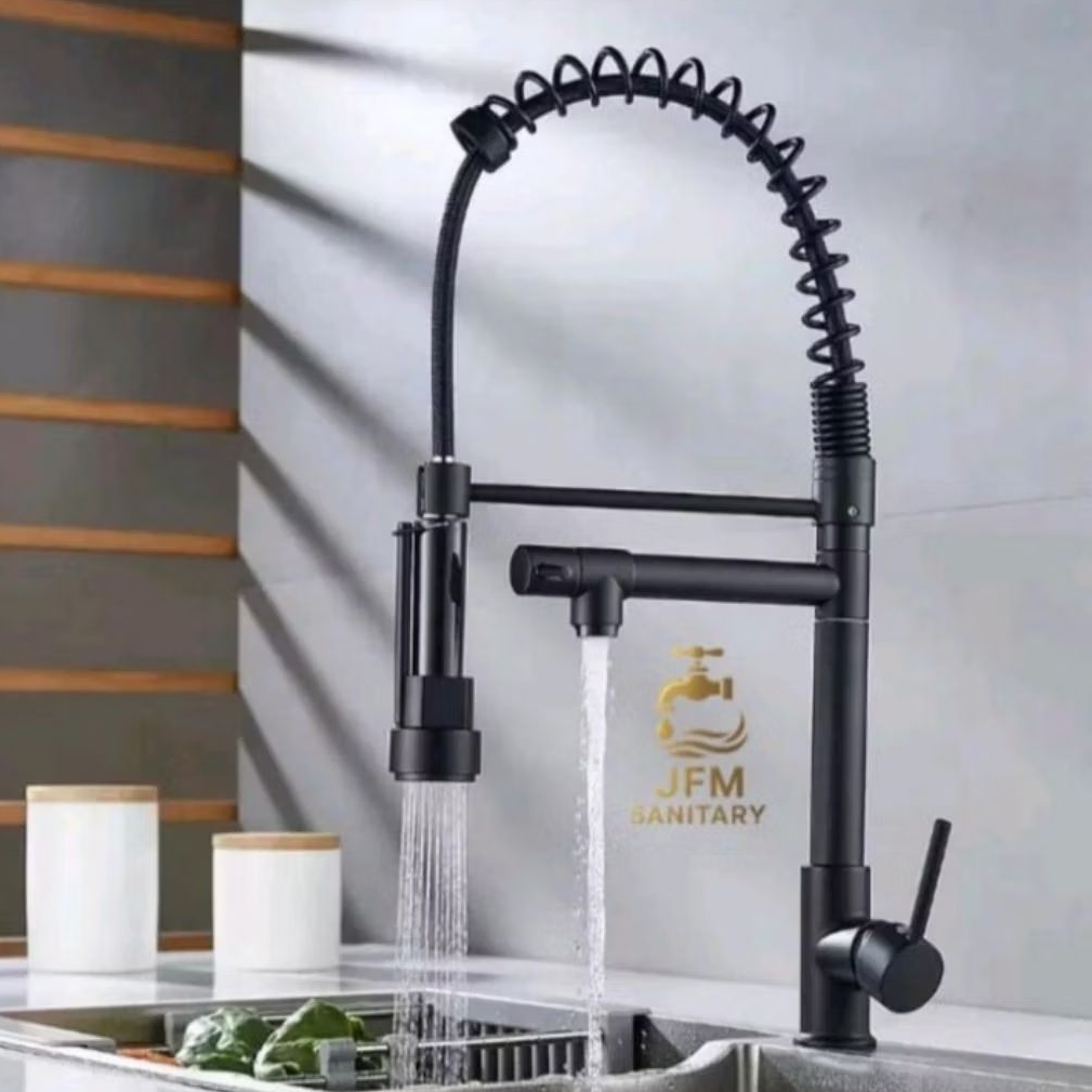 Kran Sink Pantry Kitchen Sink Panas Dingin BLACK / Kran Air Sink Pantry Meja HITAM Panas Dingin