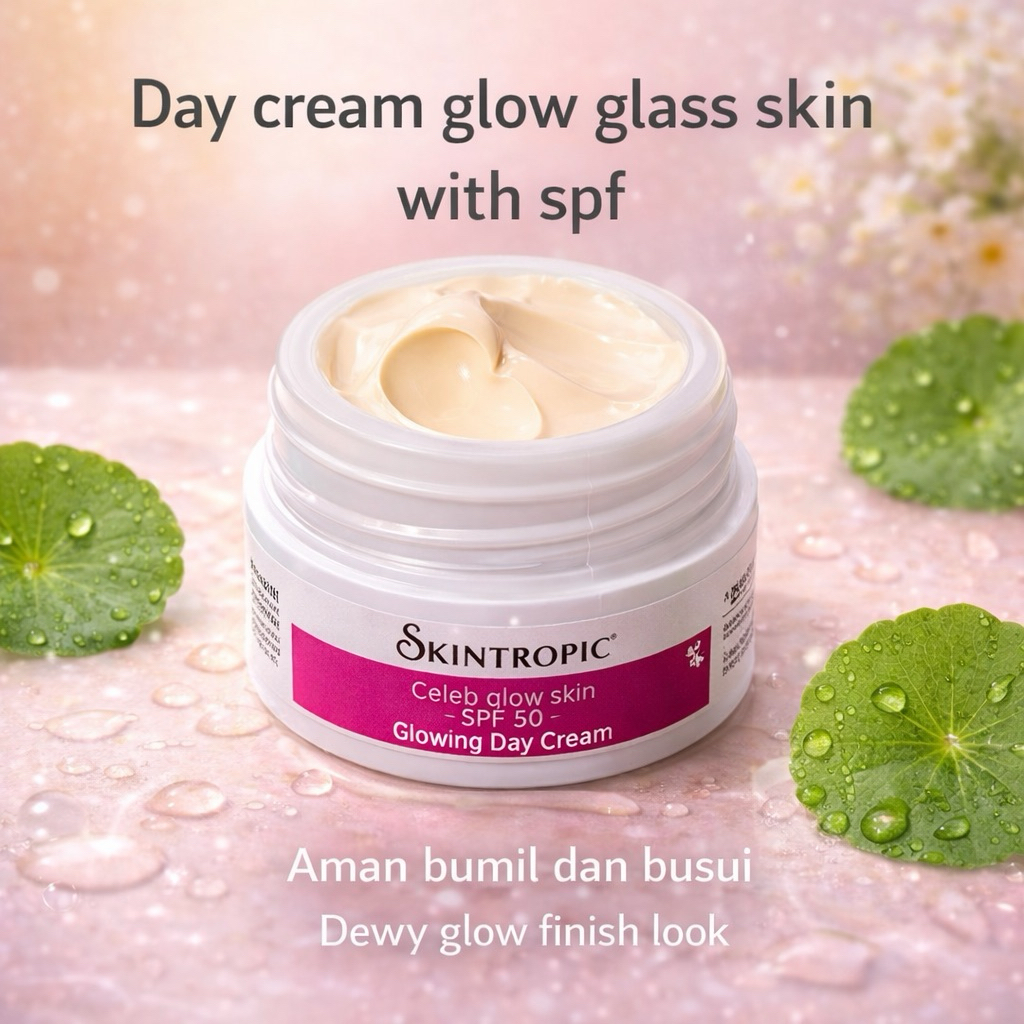 BPOM DAY CREAM GLOW GLASSKIN SPF 50// DAY CREAM GLOWING// DAY CREAM WHITENING GLOW//BRIGHTENING DAY 