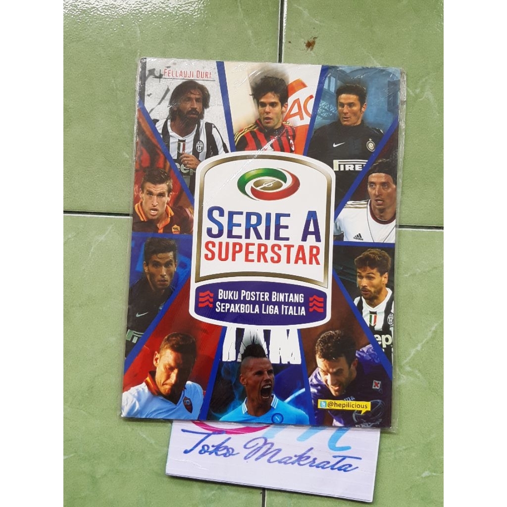 buku poster bintang sepakbola liga Italia serie A superstar jadul lawas lama