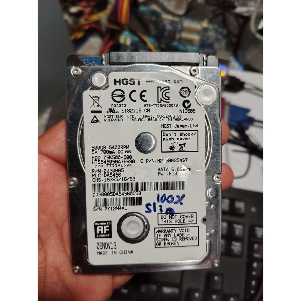 hardisk laptop HGST slim 500gb