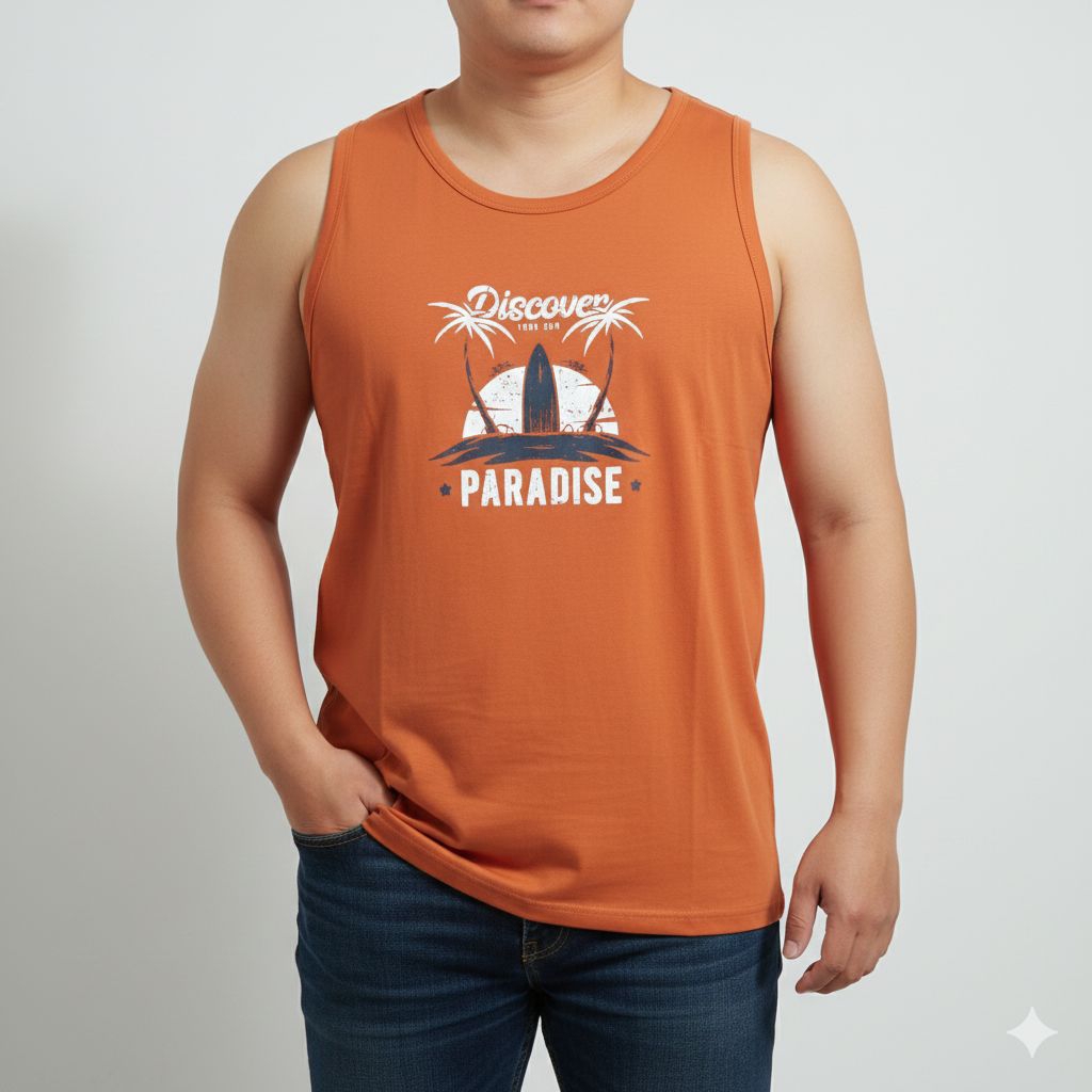 KAOS SINGLET JUMBO PRIA DAN WANITA 2XL 3XL 4XL 5XL KATUN