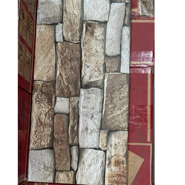 Keramik 20x40 motif Batu Alam Garner Beige