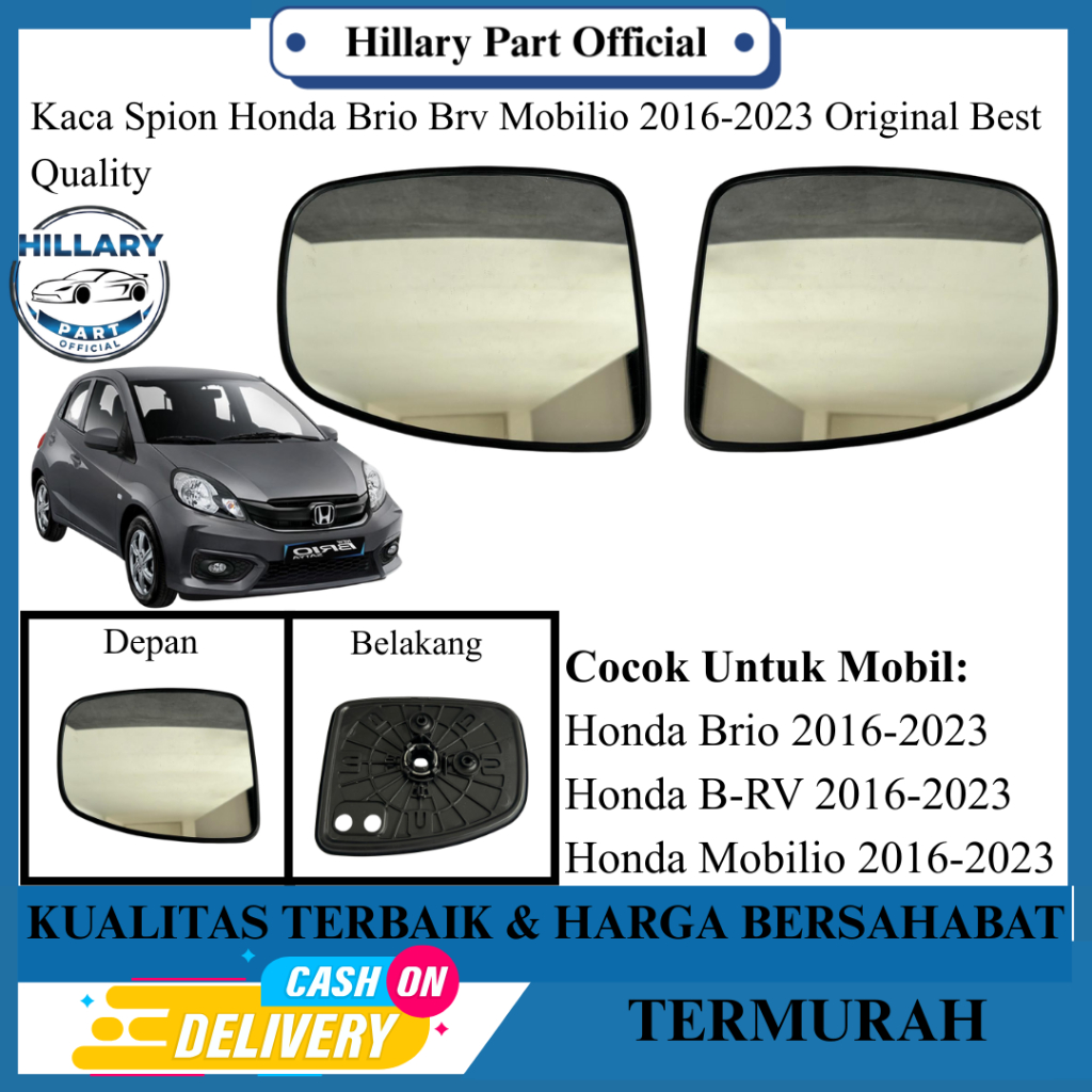 Kaca Spion Honda Brio Brv Mobilio 2016-2023 Original