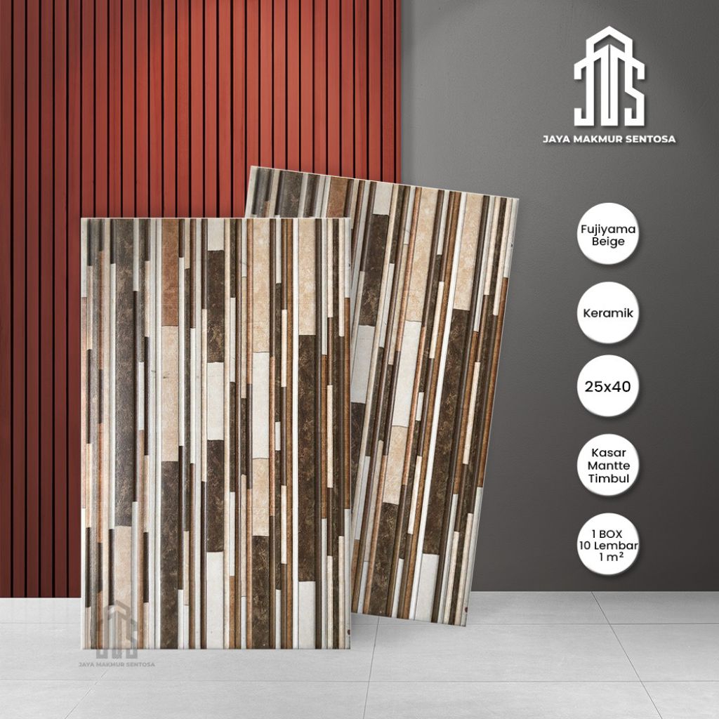 Keramik Dinding Kasar 25x40 Fujiyama Beige