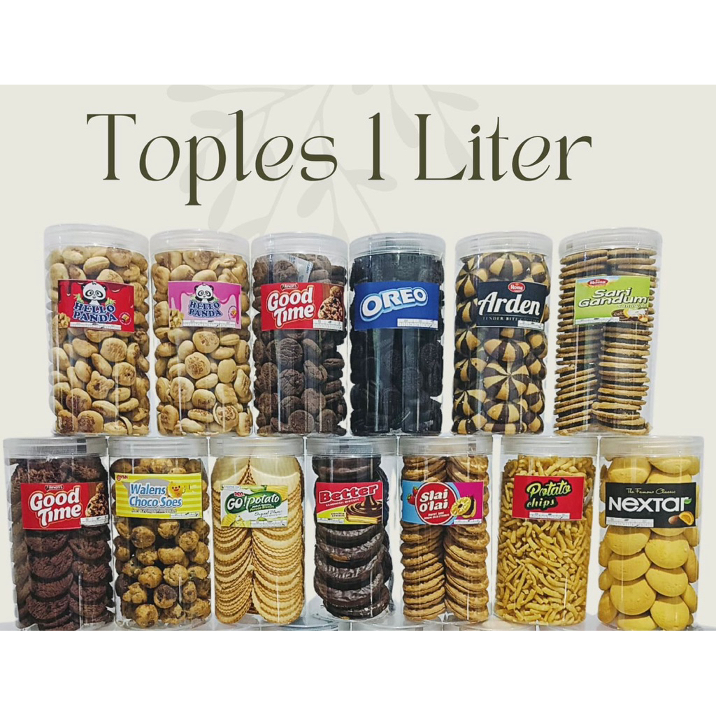 Jajan Lebaran Snack Toples 1000 mili Toples 1Liter Snack Grosir Murah