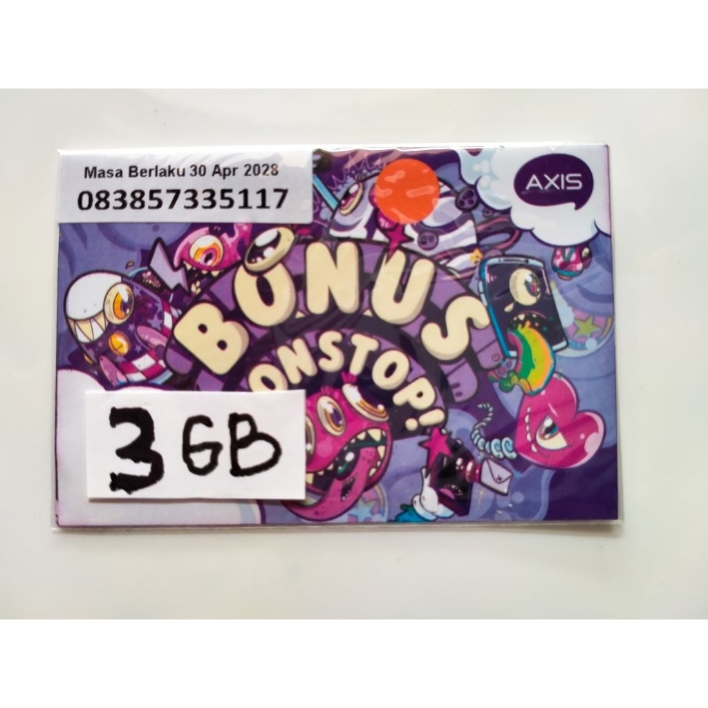 Perdana AXIS + Kuota 3 GB 30 Hari [SEGELL]