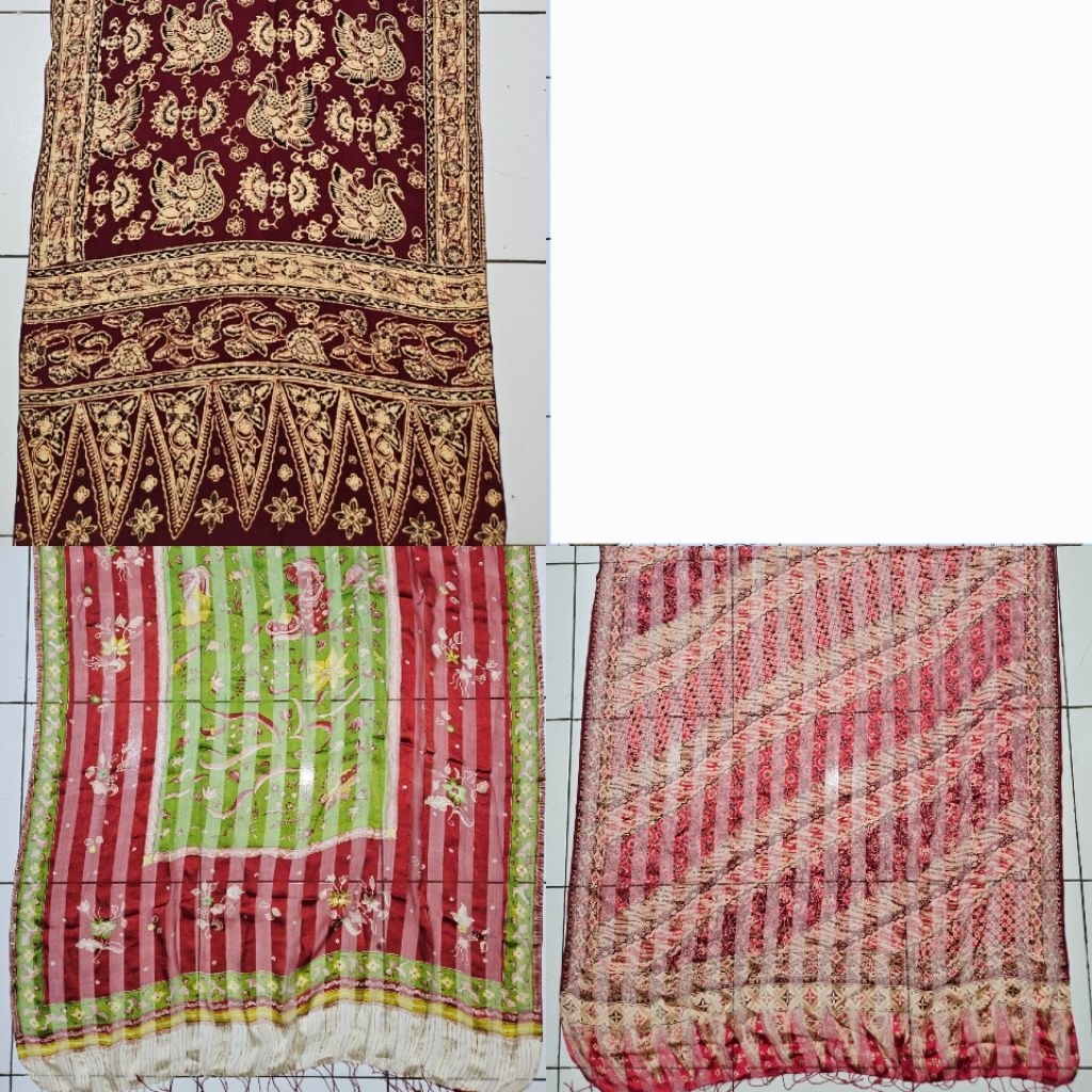SELENDANG BATIK LAWASAN SUTRA TULIS