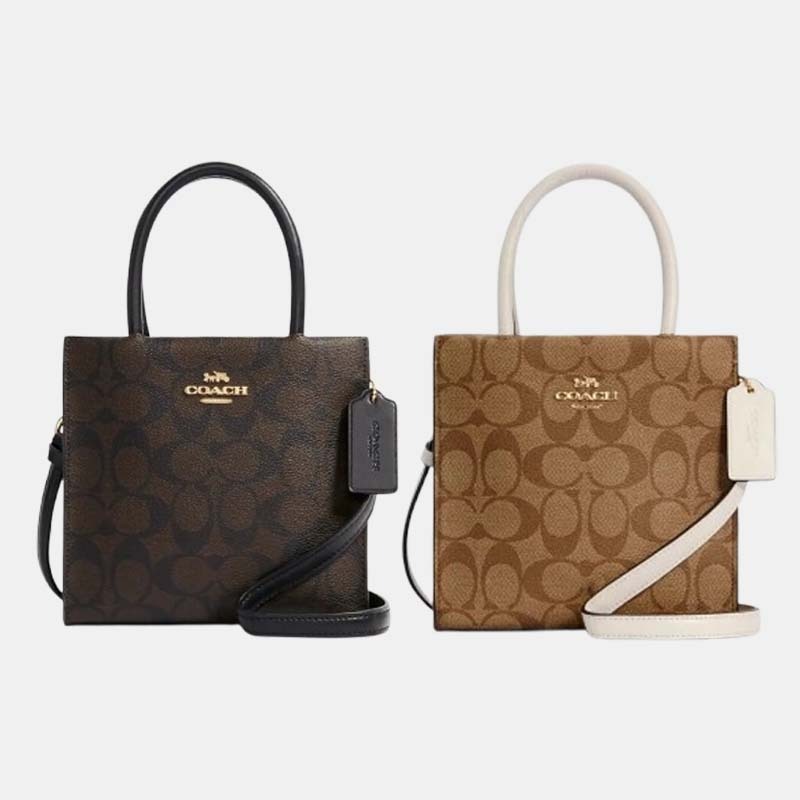 Coach Mini Cally Crossbody In Signature Canvas Bag Coach Tas Wanita Coach Tas Selempang Coach  Bahu 
