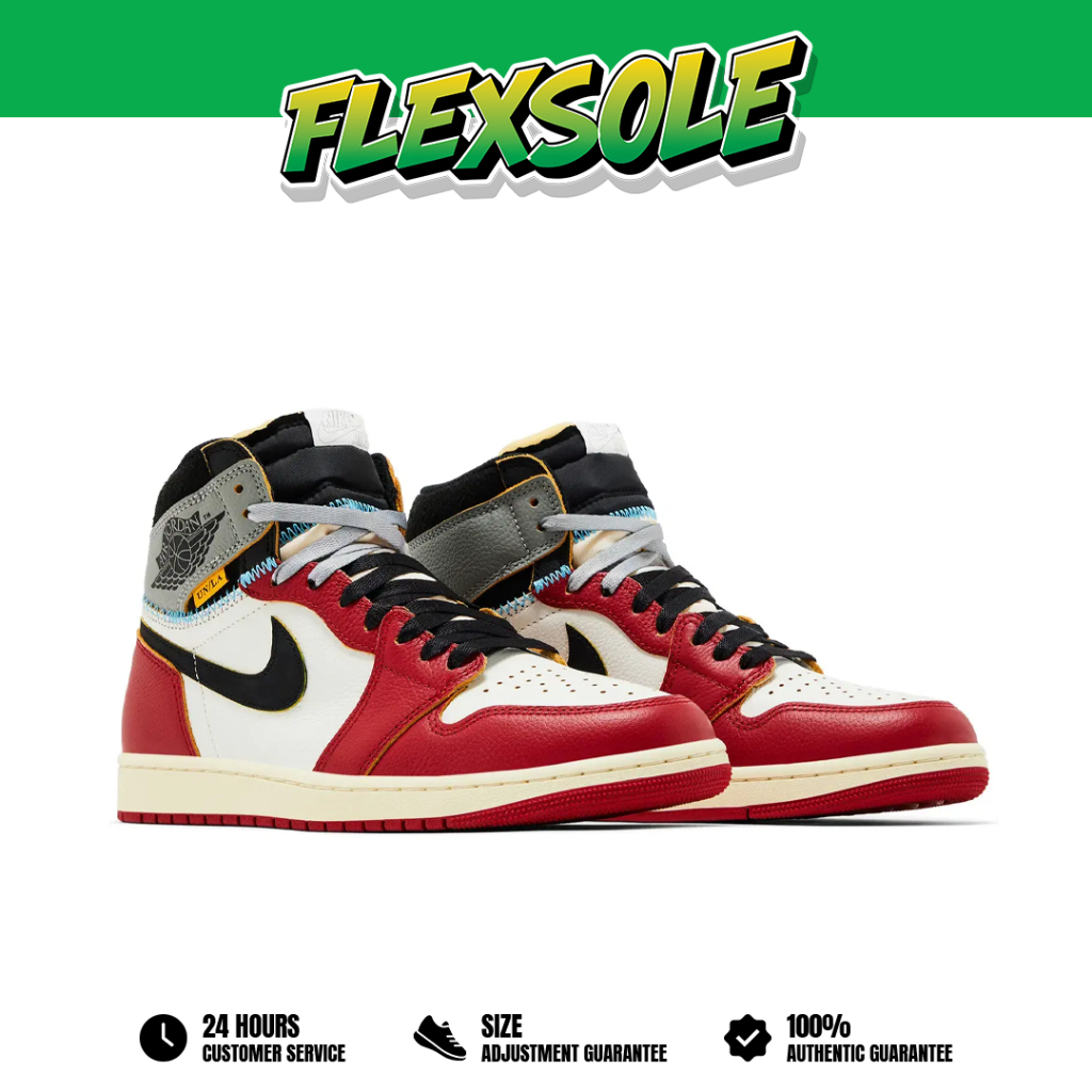 Sepatu Nike Air Jordan 1 Retro High OG SP Union LA Chicago Shadow Sneakers Authentic