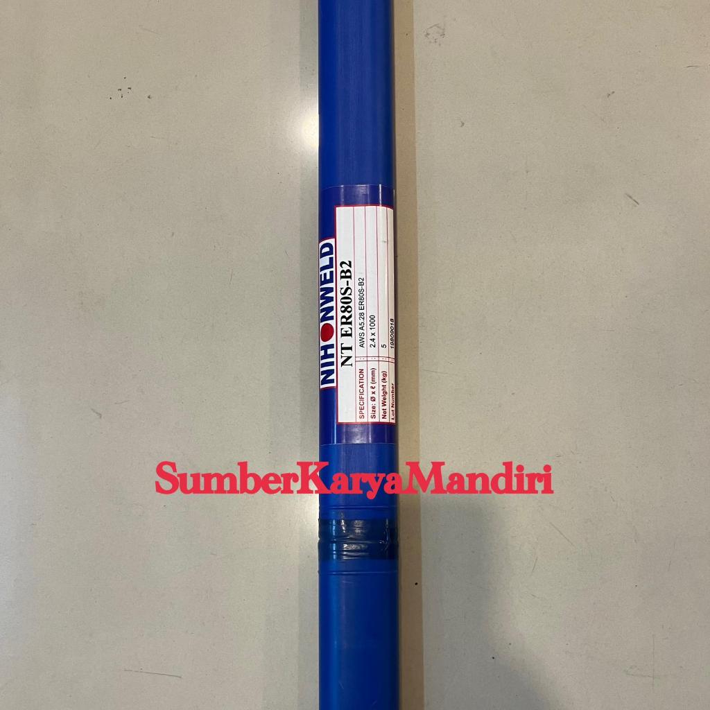 Kawat Las Nihon Weld NT ER80S-B2 2,4MMx1000MM AWS A5 28 ER80S-B2