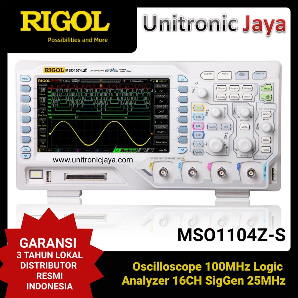 Rigol MSO1104ZS Mixed Oscilloscope 100MHz 4CH, 16CH LA, 2CH 25MHz AFG