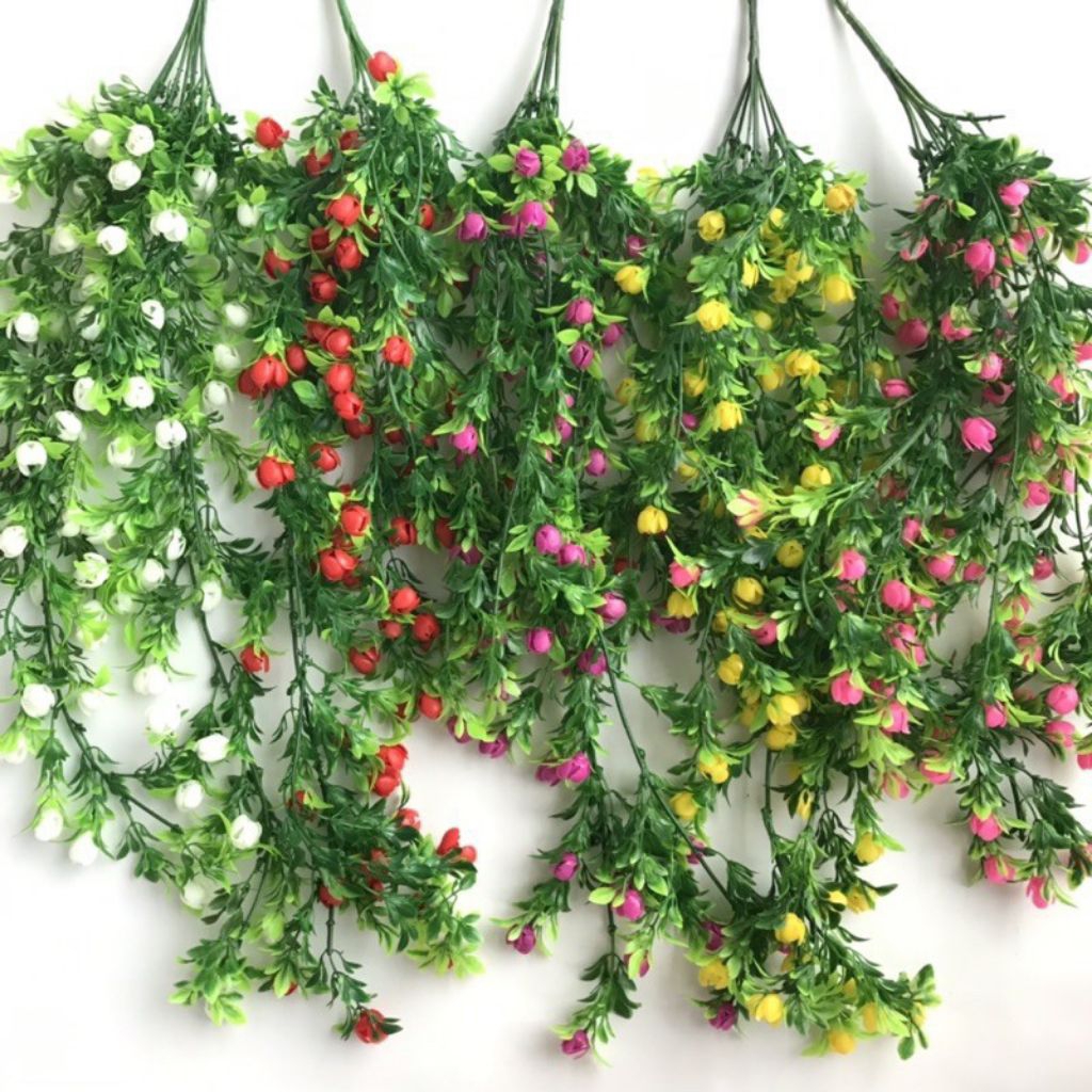 Bunga Rambat Gantung Artificial Bunga Plastik Dekorasi Hiasan Dinding Rumah