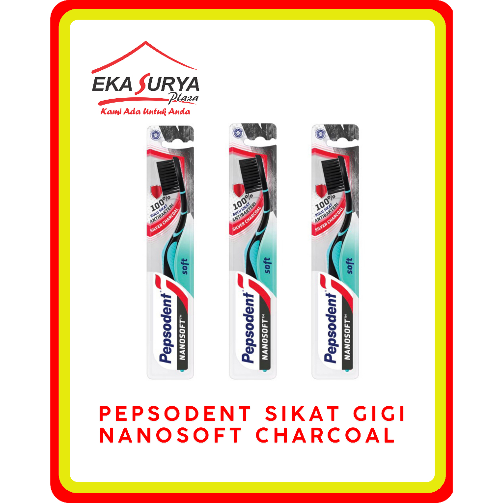 Pepsodent Sikat Gigi Nanosoft Charcoal