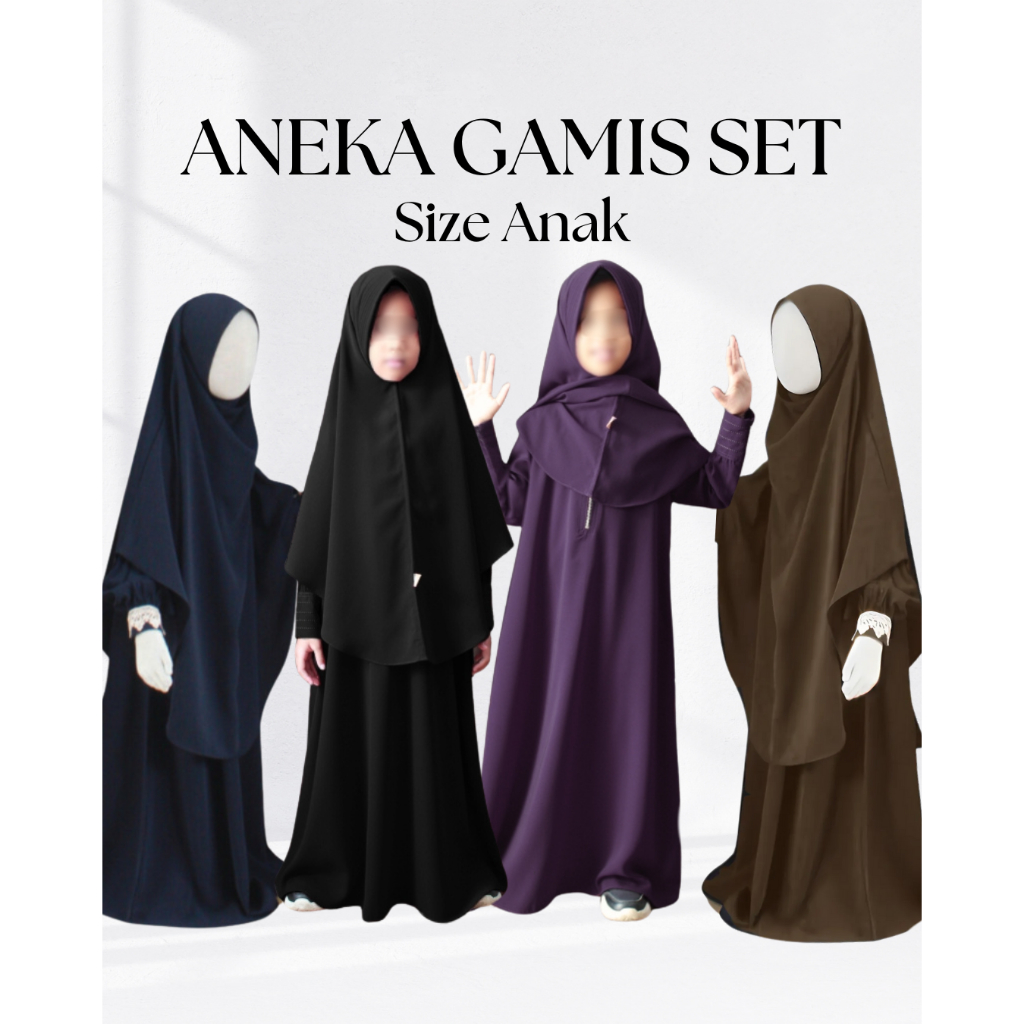AISHARANA || ANEKA GAMIS SET ANAK (Set Gamis+Khimar+Cadar) (Fortaleza)