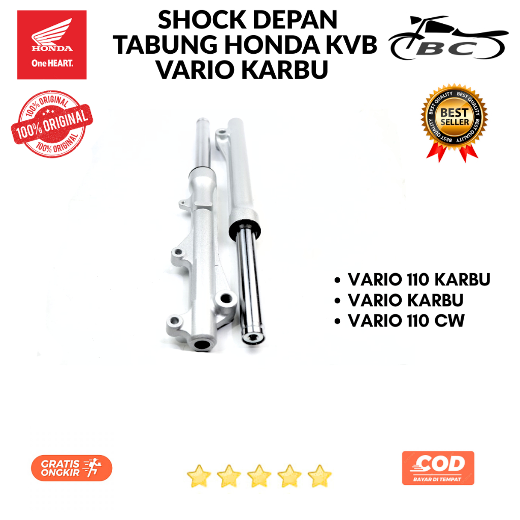 As Shock Depan Tabung Assy Vario Karbu Beat Karbu KVB / Shockbreaker Tabung Depan Honda Vario Karbu