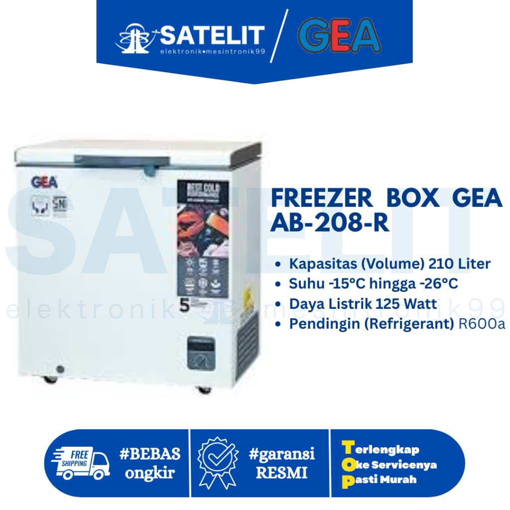 FREEZER BOX / CHEST FREEZER / PENYIMPANAN DAGING GEA AB208 / PROMO
