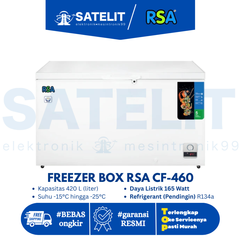FREEZER BOX / CHEST FREEZER / PENYIMPANAN DAGING RSA CF 460 / PROMO